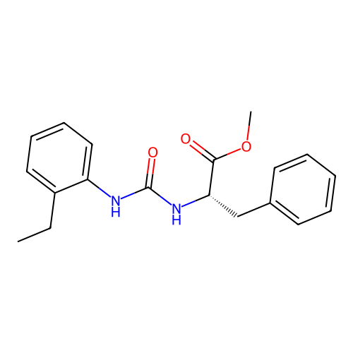 methyl N-[(2-ethylphenyl)carbamoyl]-L-phenylalaninate structure
