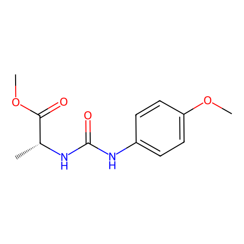 methyl N-[(4-methoxyphenyl)carbamoyl]-D-alaninate structure