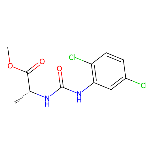 methyl N-[(2,5-dichlorophenyl)carbamoyl]-D-alaninate structure