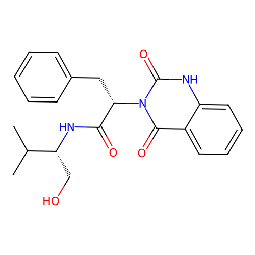 (S)-2-(2,4-dioxo-1,2-dihydroquinazolin-3(4H)-yl)-N-((S)-1-hydroxy-3-methylbutan-2-yl)-3-phenylpropanamide structure
