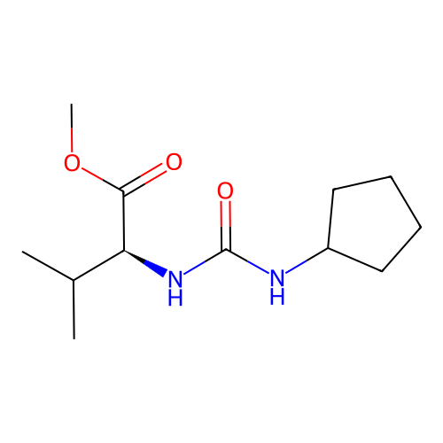 methyl N-(cyclopentylcarbamoyl)-L-valinate structure