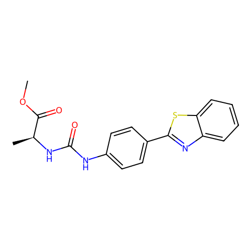 (S)-methyl 2-(3-(4-(benzo[d]thiazol-2-yl)phenyl)ureido)propanoate structure