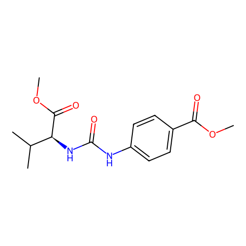 methyl 4-({[(2S)-1-methoxy-3-methyl-1-oxobutan-2-yl]carbamoyl}amino)benzoate structure