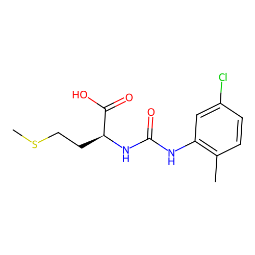 N-[(5-chloro-2-methylphenyl)carbamoyl]-L-methionine structure