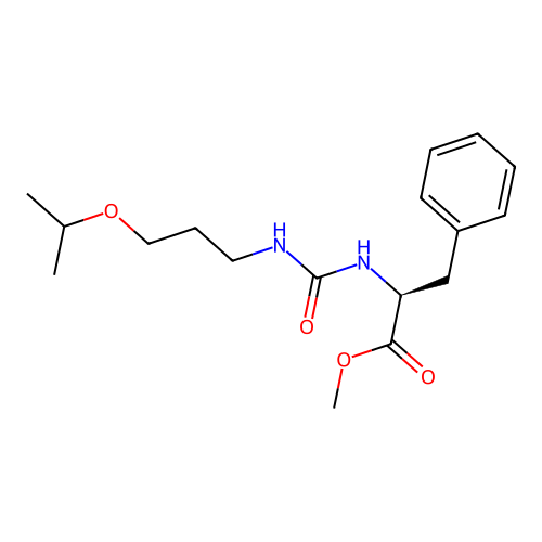 (S)-methyl 2-(3-(3-isopropoxypropyl)ureido)-3-phenylpropanoate structure