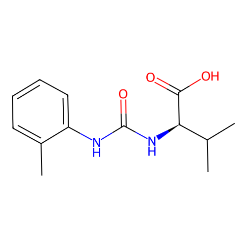 N-[(2-methylphenyl)carbamoyl]-D-valine structure