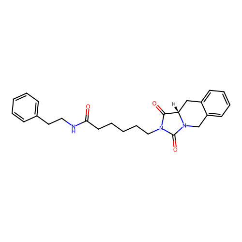(S)-6-(1,3-dioxo-10,10a-dihydroimidazo[1,5-b]isoquinolin-2(1H,3H,5H)-yl)-N-phenethylhexanamide structure