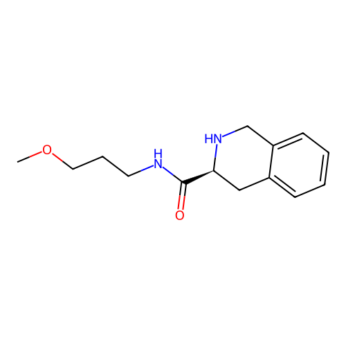 (3S)-N-(3-methoxypropyl)-1,2,3,4-tetrahydroisoquinoline-3-carboxamide structure
