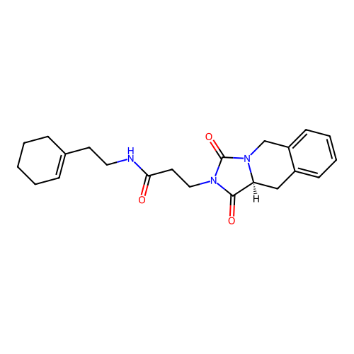 (S)-N-(2-(cyclohex-1-en-1-yl)ethyl)-3-(1,3-dioxo-10,10a-dihydroimidazo[1,5-b]isoquinolin-2(1H,3H,5H)-yl)propanamide structure