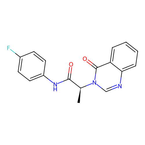(2S)-N-(4-fluorophenyl)-2-(4-oxoquinazolin-3(4H)-yl)propanamide structure