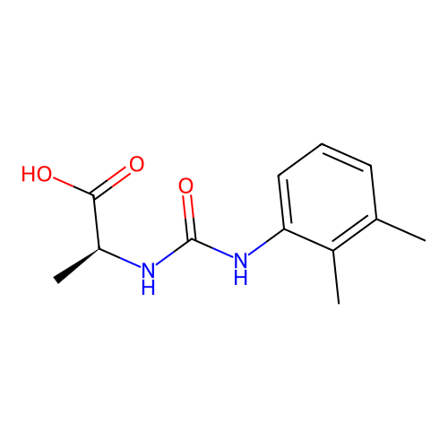 N-[(2,3-dimethylphenyl)carbamoyl]-L-alanine structure