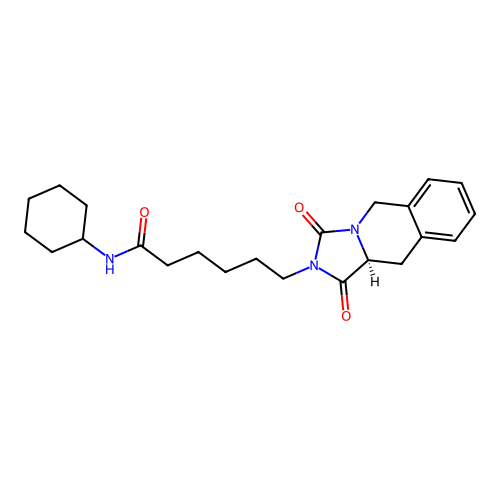 (S)-N-cyclohexyl-6-(1,3-dioxo-10,10a-dihydroimidazo[1,5-b]isoquinolin-2(1H,3H,5H)-yl)hexanamide structure