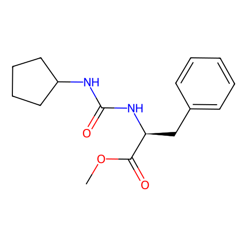 (S)-methyl 2-(3-cyclopentylureido)-3-phenylpropanoate structure