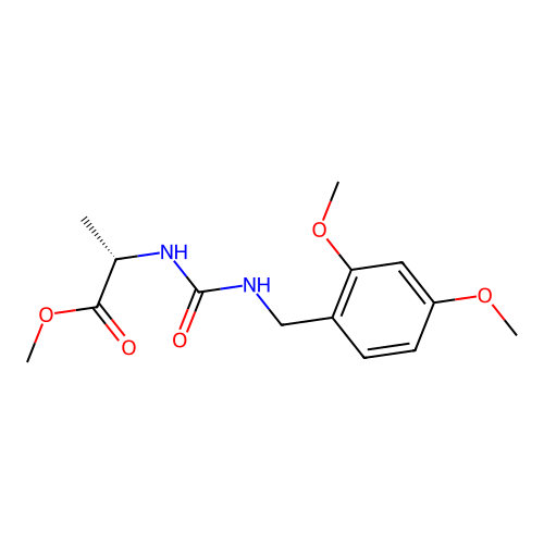 methyl N-[(2,4-dimethoxybenzyl)carbamoyl]-L-alaninate structure