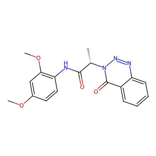 (S)-N-(2,4-dimethoxyphenyl)-2-(4-oxobenzo[d][1,2,3]triazin-3(4H)-yl)propanamide structure