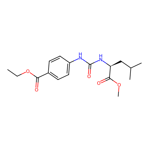 (S)-ethyl 4-(3-(1-methoxy-4-methyl-1-oxopentan-2-yl)ureido)benzoate structure