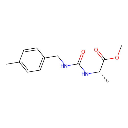 (S)-methyl 2-(3-(4-methylbenzyl)ureido)propanoate structure