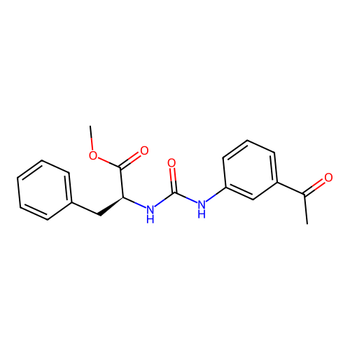 methyl N-[(3-acetylphenyl)carbamoyl]-L-phenylalaninate structure