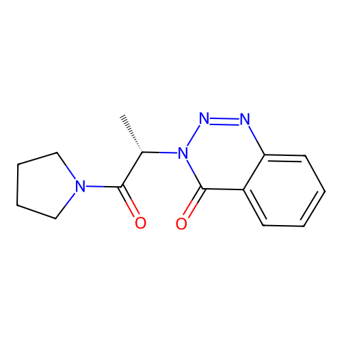 3-[(2S)-1-oxo-1-(pyrrolidin-1-yl)propan-2-yl]-1,2,3-benzotriazin-4(3H)-one structure