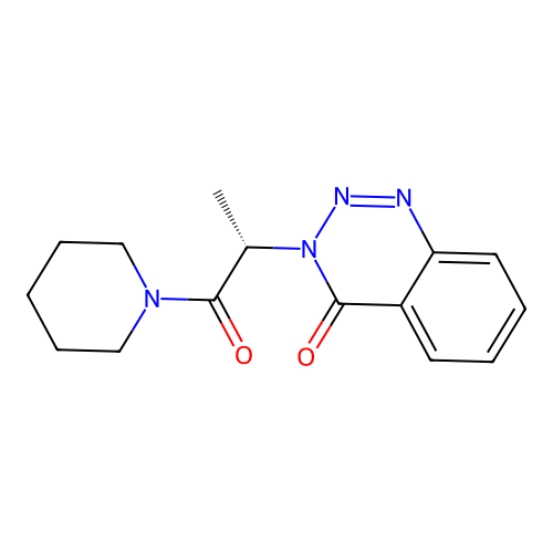 3-[(2S)-1-oxo-1-(piperidin-1-yl)propan-2-yl]-1,2,3-benzotriazin-4(3H)-one structure