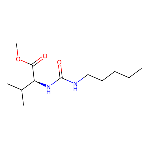 (S)-methyl 3-methyl-2-(3-pentylureido)butanoate structure