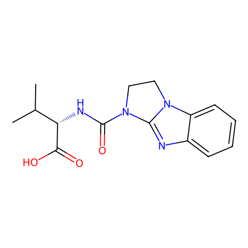 N-(2,3-dihydro-1H-imidazo[1,2-a]benzimidazol-1-ylcarbonyl)-L-valine structure