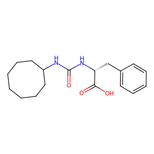 N-(cyclooctylcarbamoyl)-D-phenylalanine structure