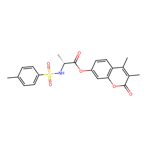 (3,4-dimethyl-2-oxochromen-7-yl) (2R)-2-[(4-methylphenyl)sulfonylamino]propanoate structure