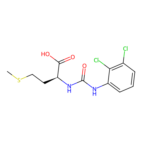 N-[(2,3-dichlorophenyl)carbamoyl]-L-methionine structure