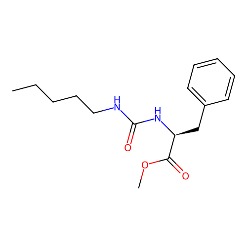 methyl N-(pentylcarbamoyl)-L-phenylalaninate structure