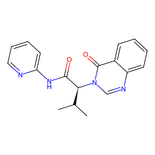 (2S)-3-methyl-2-(4-oxoquinazolin-3(4H)-yl)-N-(pyridin-2-yl)butanamide structure