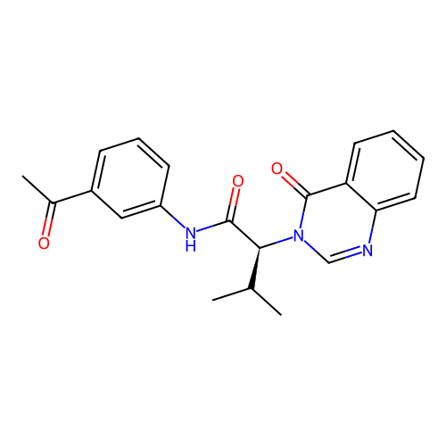 (2S)-N-(3-acetylphenyl)-3-methyl-2-(4-oxoquinazolin-3(4H)-yl)butanamide structure