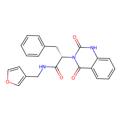 (S)-2-(2,4-dioxo-1,2-dihydroquinazolin-3(4H)-yl)-N-(furan-3-ylmethyl)-3-phenylpropanamide structure
