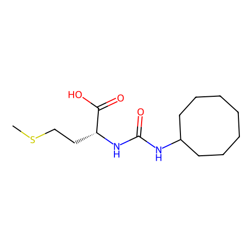 N-(cyclooctylcarbamoyl)-D-methionine structure