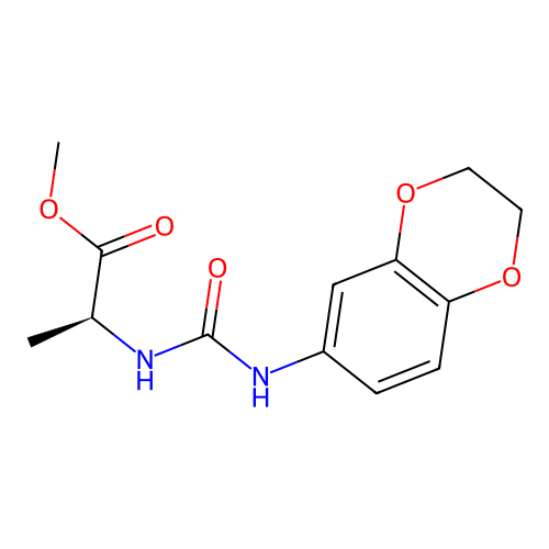 (S)-methyl 2-(3-(2,3-dihydrobenzo[b][1,4]dioxin-6-yl)ureido)propanoate structure