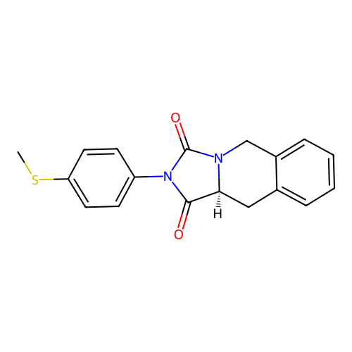 (10aS)-2-(4-methylsulfanylphenyl)-10,10a-dihydro-5H-imidazo[1,5-b]isoquinoline-1,3-dione structure