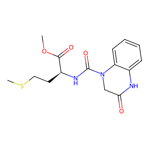 methyl N-[(3-hydroxyquinoxalin-1(2H)-yl)carbonyl]-L-methioninate structure
