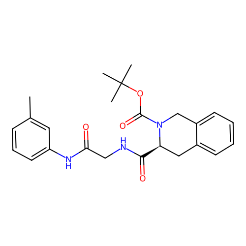 (S)-tert-butyl 3-((2-oxo-2-(m-tolylamino)ethyl)carbamoyl)-3,4-dihydroisoquinoline-2(1H)-carboxylate structure