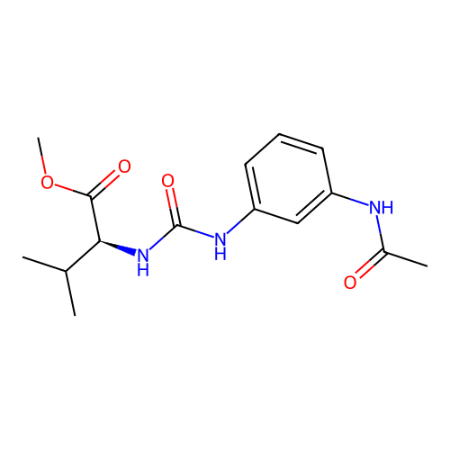methyl N-{[3-(acetylamino)phenyl]carbamoyl}-L-valinate structure