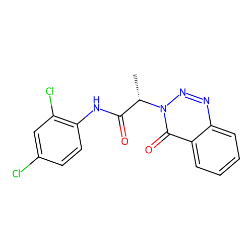 (S)-N-(2,4-dichlorophenyl)-2-(4-oxobenzo[d][1,2,3]triazin-3(4H)-yl)propanamide structure
