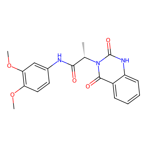 (2S)-N-(3,4-dimethoxyphenyl)-2-(2-hydroxy-4-oxoquinazolin-3(4H)-yl)propanamide structure