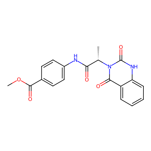 methyl 4-{[(2S)-2-(2-hydroxy-4-oxoquinazolin-3(4H)-yl)propanoyl]amino}benzoate structure