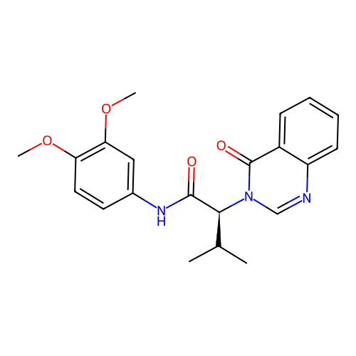 (2S)-N-(3,4-dimethoxyphenyl)-3-methyl-2-(4-oxoquinazolin-3(4H)-yl)butanamide structure