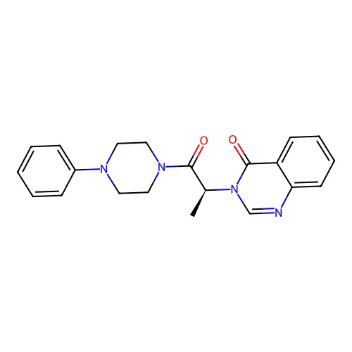 3-[(2S)-1-oxo-1-(4-phenylpiperazin-1-yl)propan-2-yl]quinazolin-4(3H)-one structure