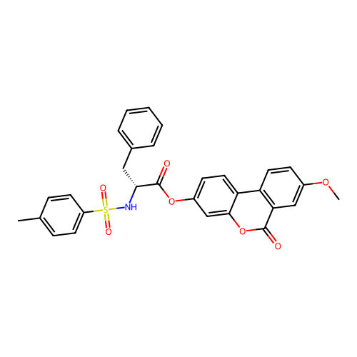 (8-methoxy-6-oxobenzo[c]chromen-3-yl) (2R)-2-[(4-methylphenyl)sulfonylamino]-3-phenylpropanoate structure