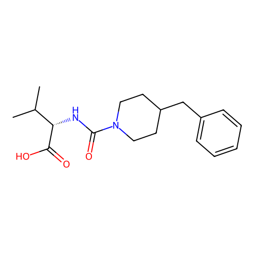 N-[(4-benzylpiperidin-1-yl)carbonyl]-L-valine structure