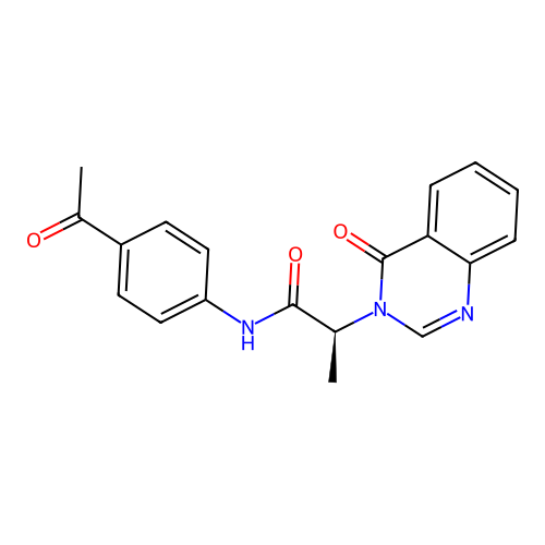 (2S)-N-(4-acetylphenyl)-2-(4-oxoquinazolin-3(4H)-yl)propanamide structure