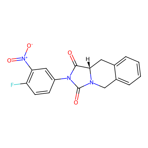 (10aS)-2-(4-fluoro-3-nitrophenyl)-10,10a-dihydro-5H-imidazo[1,5-b]isoquinoline-1,3-dione structure