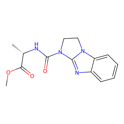 methyl N-(2,3-dihydro-1H-imidazo[1,2-a]benzimidazol-1-ylcarbonyl)-L-alaninate structure