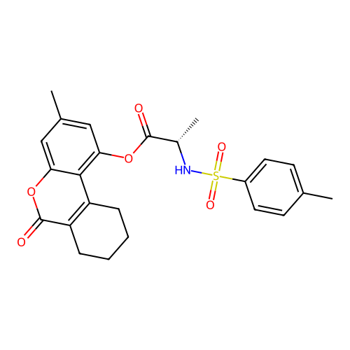 (3-methyl-6-oxo-7,8,9,10-tetrahydrobenzo[c]chromen-1-yl) (2S)-2-[(4-methylphenyl)sulfonylamino]propanoate structure